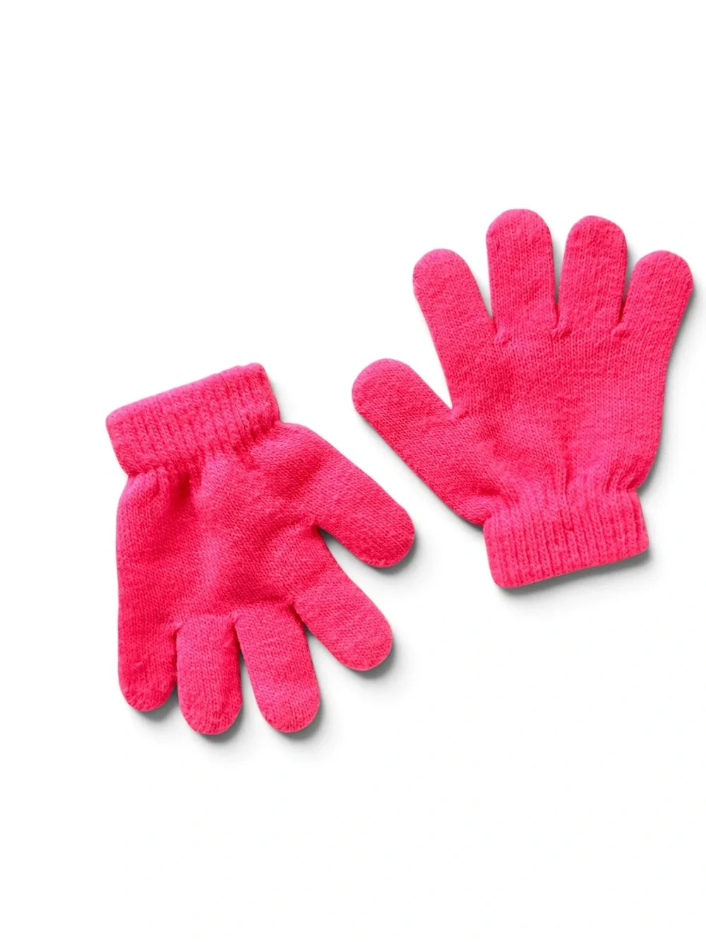 Girl’s Hot Pink Sweater knit Gloves